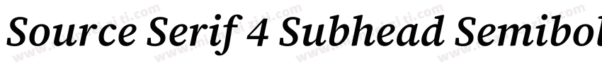 Source Serif 4 Subhead Semibold字体转换